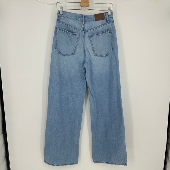 Madewell Womens Superwide Leg Jeans Size 26 High Rise Blue Casual Minimalist - Picture 2 of 12